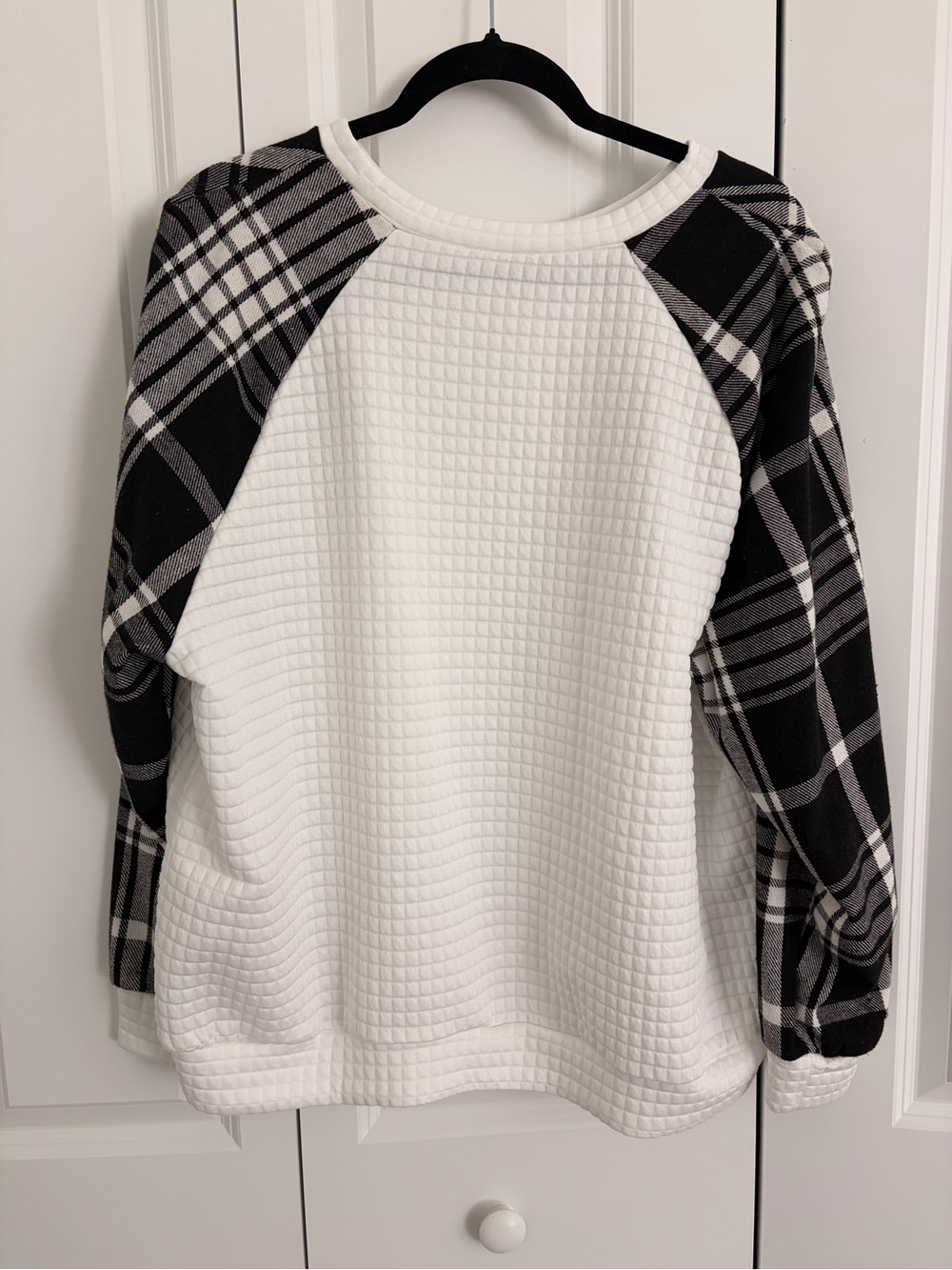SHEIN Curve White Textured Top - 3XL